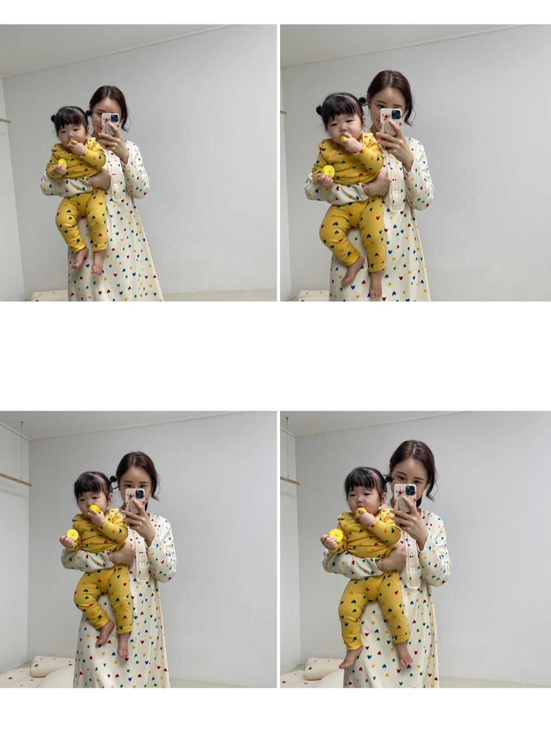 하트 ❤️ 쫀쫀 Baby mom 커플잠옷